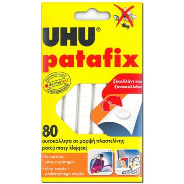 Αυτοκόλλητα σε μορφή πλαστελίνης UHU patafix - 80 τμχ.