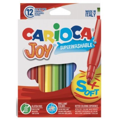 Μαρκαδόροι Carioca Joy λεπτοί 12 Χρώματα