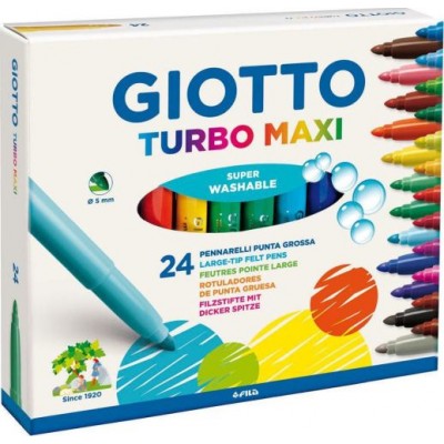 Μαρκαδόροι Giotto Turbo Maxi χοντροί 24 χρώματα