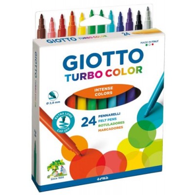 Μαρκαδόροι Giotto Turbo Color λεπτοί 24 χρώματα