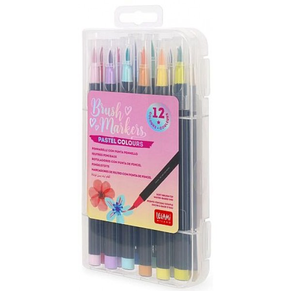 Σετ 12 μαρκαδόροι με μύτη πινέλο Legami Brush Markers pastel Σετ 12 μαρκαδόροι με μύτη πινέλο Legami Brush Markers pastel