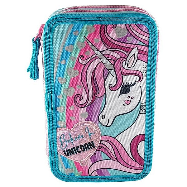Κασετίνα διπλή γεμάτη Unicorn
