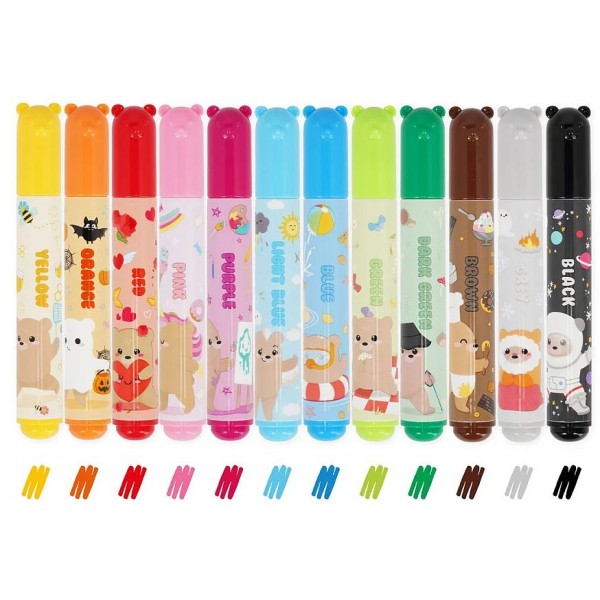 Σετ 12 μαρκαδόροι σε θήκη Legami Teddy Friends Σετ 12 μαρκαδόροι σε θήκη Legami Teddy Friends