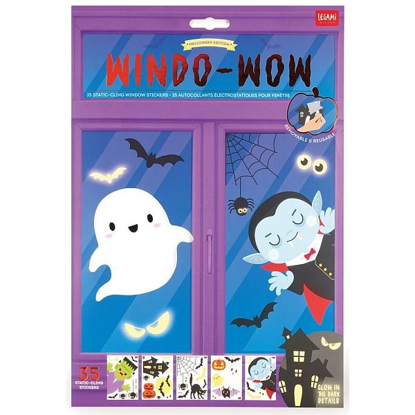 Σετ 35 αυτοκόλλητων παραθύρων Legami Halloween Windo-Wow