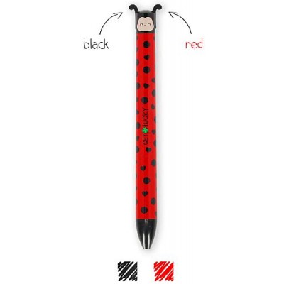 Στυλό gel με 2 χρώματα Click&Clack Ladybug
