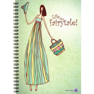 Τετράδιο σπιραλ Life like fairytale 17x25