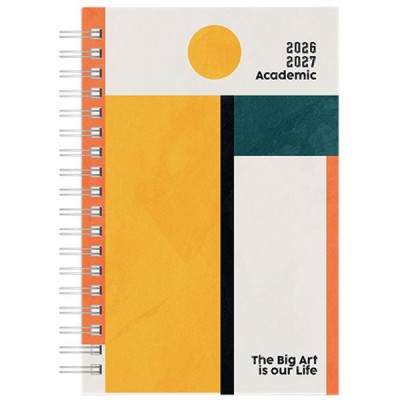 Ημερήσιο Ακαδημαϊκό Ημερολόγιο σπιράλ Art Academic 2026-2027