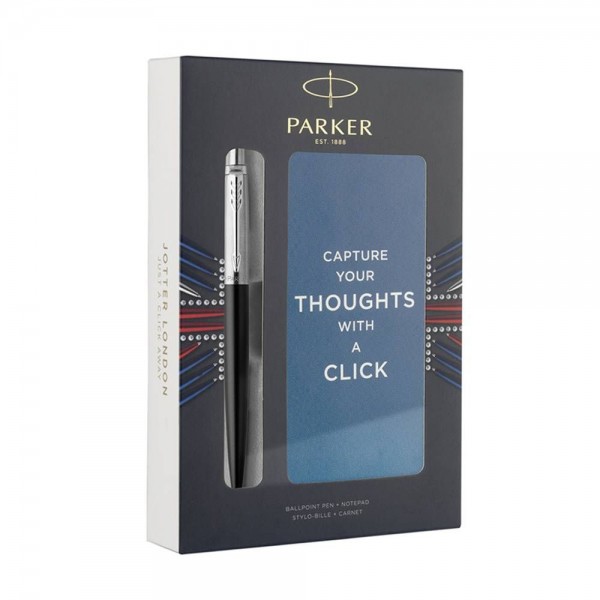 Parker Σετ Γραφείου με Σημειωματάριο και Στυλό Jotter Core Bond Street Black CT