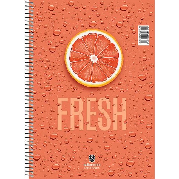 Τετράδιο σπιραλ Fresh 21x29