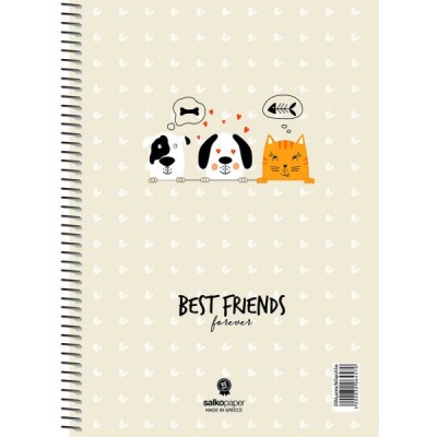 Τετράδιο σπιραλ Best friends 17x25